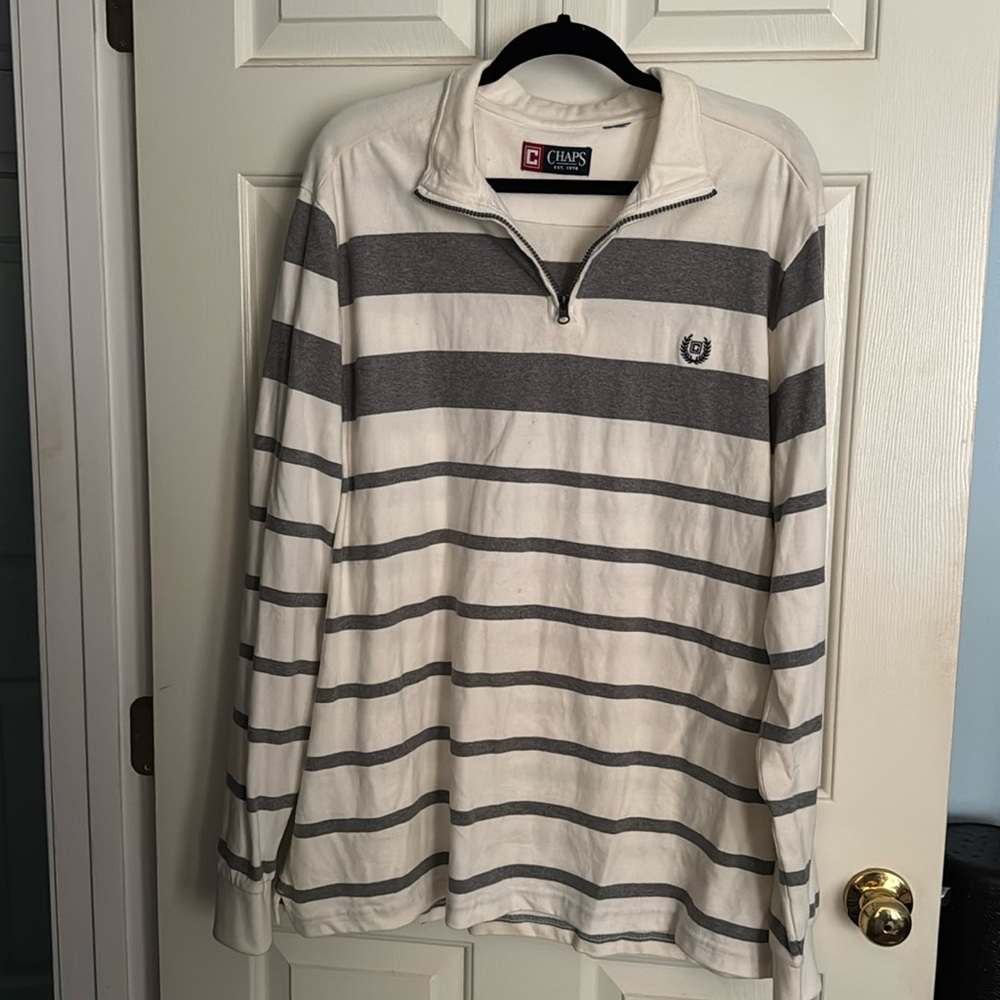 Chaps long sleeve 1/4 zip polo shirt